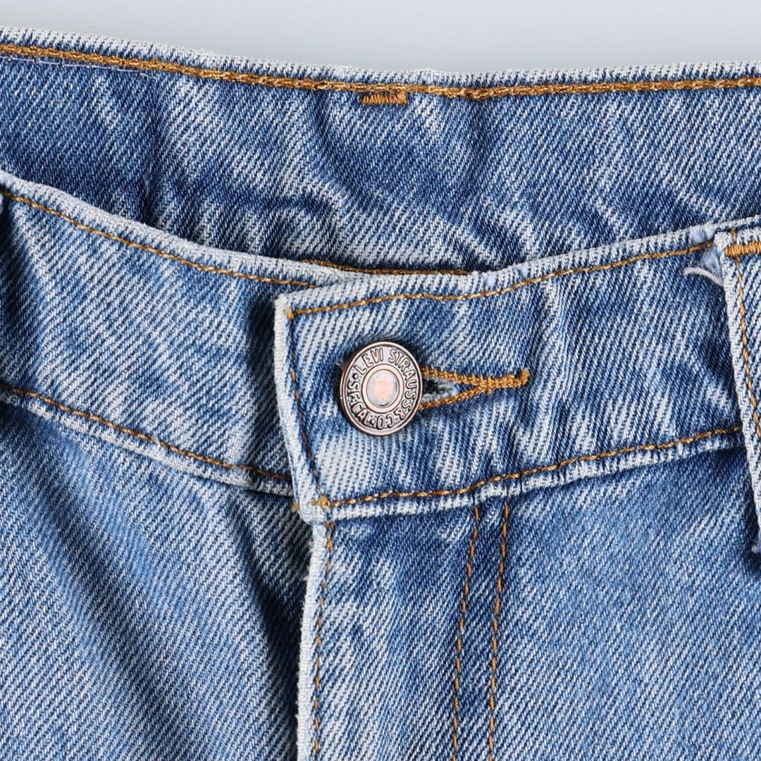 1990'S Levi's 505 Regular Fit Straight Leg Orange Tab Tapered Denim Pants, Men's Size W33 (approx.) cotton blue type Vintage Second Hand