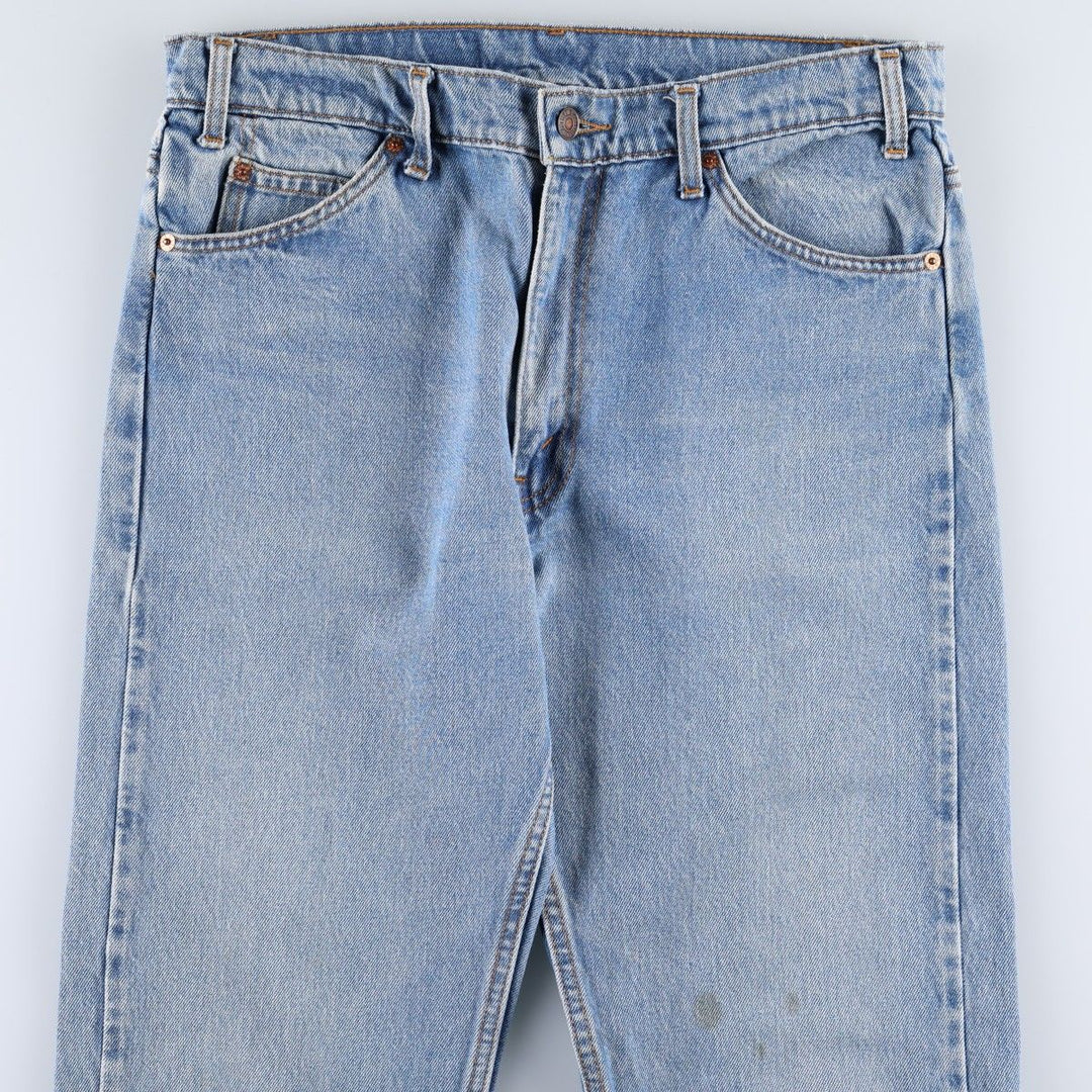 1990'S Levi's 505 Regular Fit Straight Leg Orange Tab Tapered Denim Pants, Men's Size W33 (approx.) cotton blue type Vintage Second Hand