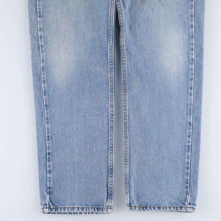 1990'S Levi's 505 Regular Fit Straight Leg Orange Tab Tapered Denim Pants, Men's Size W33 (approx.) cotton blue type Vintage Second Hand