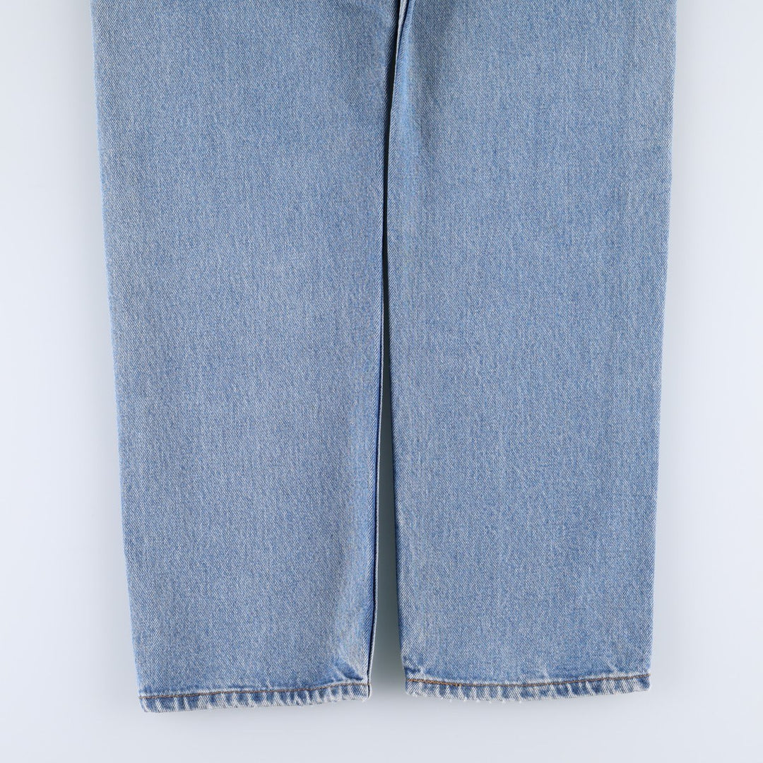 1990'S Levi's 505 Regular Fit Straight Leg Orange Tab Tapered Denim Pants, Men's Size W33 (approx.) cotton blue type Vintage Second Hand