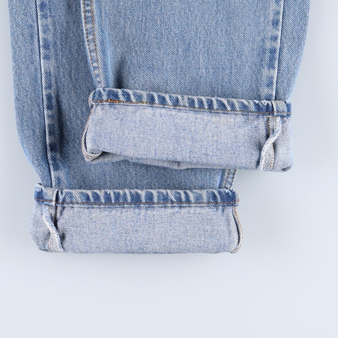 1990'S Levi's 505 Regular Fit Straight Leg Orange Tab Tapered Denim Pants, Men's Size W33 (approx.) cotton blue type Vintage Second Hand