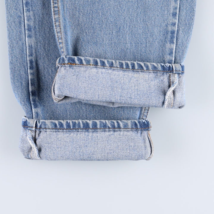 1990'S Levi's 505 Regular Fit Straight Leg Orange Tab Tapered Denim Pants, Men's Size W33 (approx.) cotton blue type Vintage Second Hand