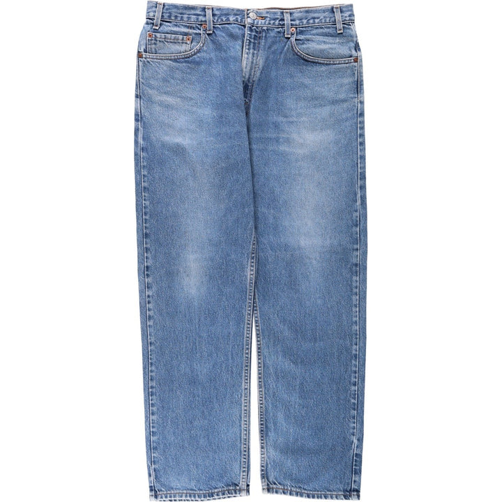 00'S Levi's 505 REGULAR FIT STRAIGHT LEG tapered denim pants for men, size w35 cotton blue type Vintage Second Hand