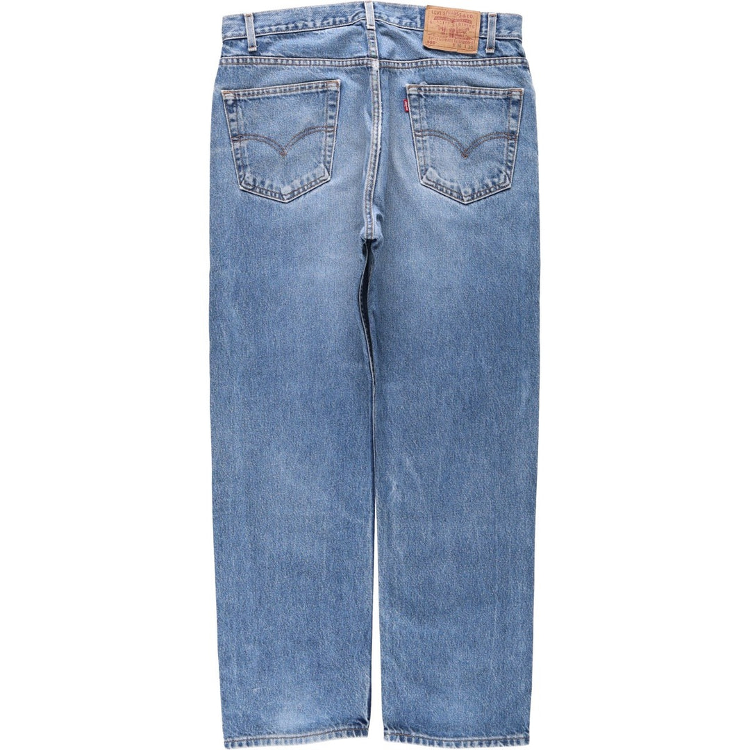 00'S Levi's 505 REGULAR FIT STRAIGHT LEG tapered denim pants for men, size w35 cotton blue type Vintage Second Hand