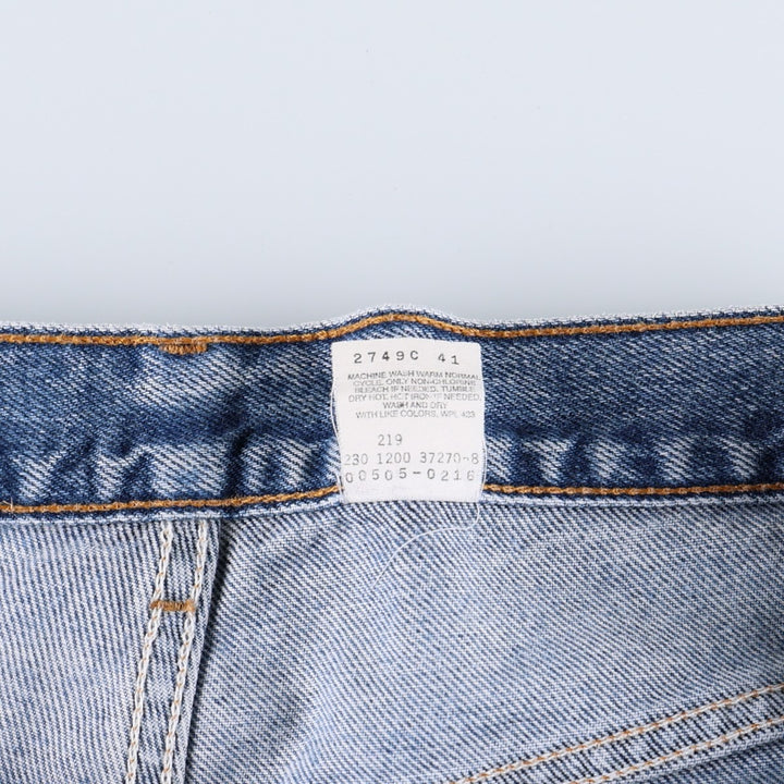 00'S Levi's 505 REGULAR FIT STRAIGHT LEG tapered denim pants for men, size w35 cotton blue type Vintage Second Hand