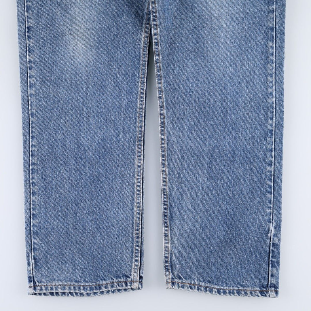 00'S Levi's 505 REGULAR FIT STRAIGHT LEG tapered denim pants for men, size w35 cotton blue type Vintage Second Hand