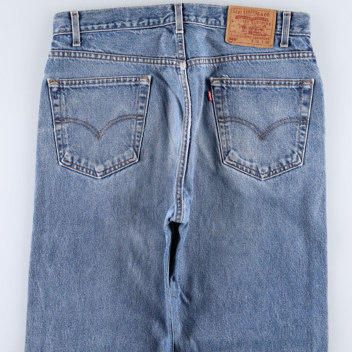 00'S Levi's 505 REGULAR FIT STRAIGHT LEG tapered denim pants for men, size w35 cotton blue type Vintage Second Hand
