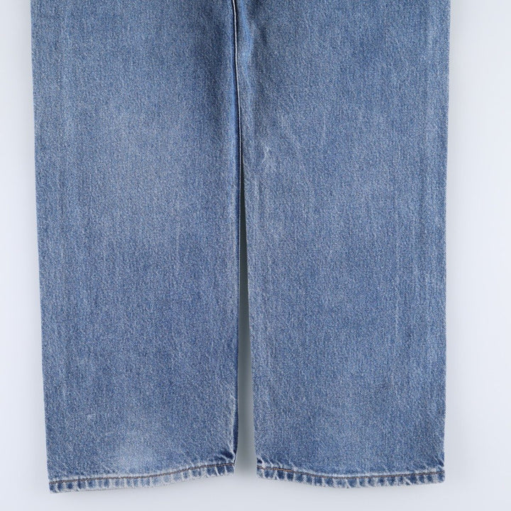 00'S Levi's 505 REGULAR FIT STRAIGHT LEG tapered denim pants for men, size w35 cotton blue type Vintage Second Hand