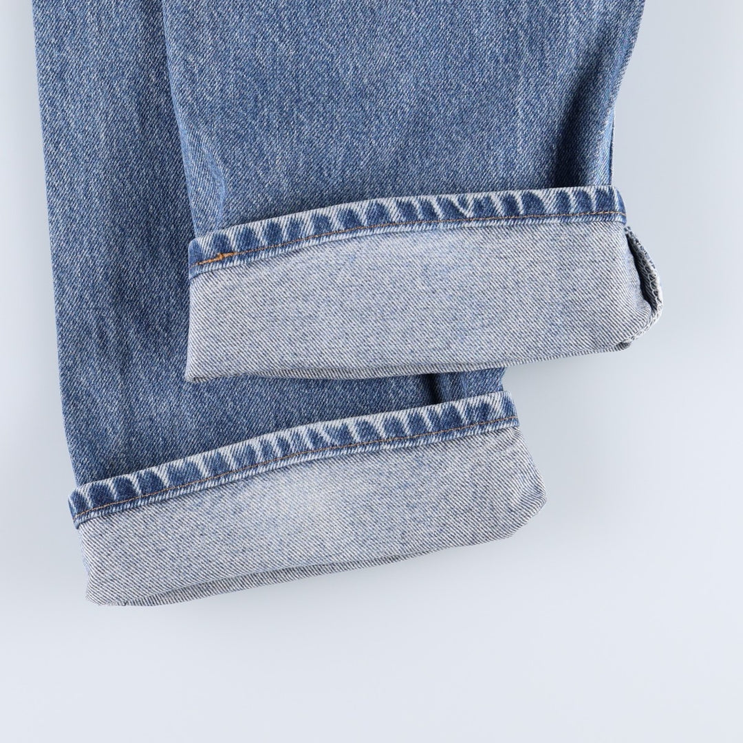 00'S Levi's 505 REGULAR FIT STRAIGHT LEG tapered denim pants for men, size w35 cotton blue type Vintage Second Hand
