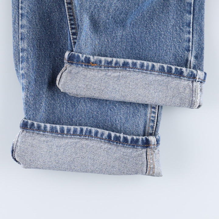 00'S Levi's 505 REGULAR FIT STRAIGHT LEG tapered denim pants for men, size w35 cotton blue type Vintage Second Hand