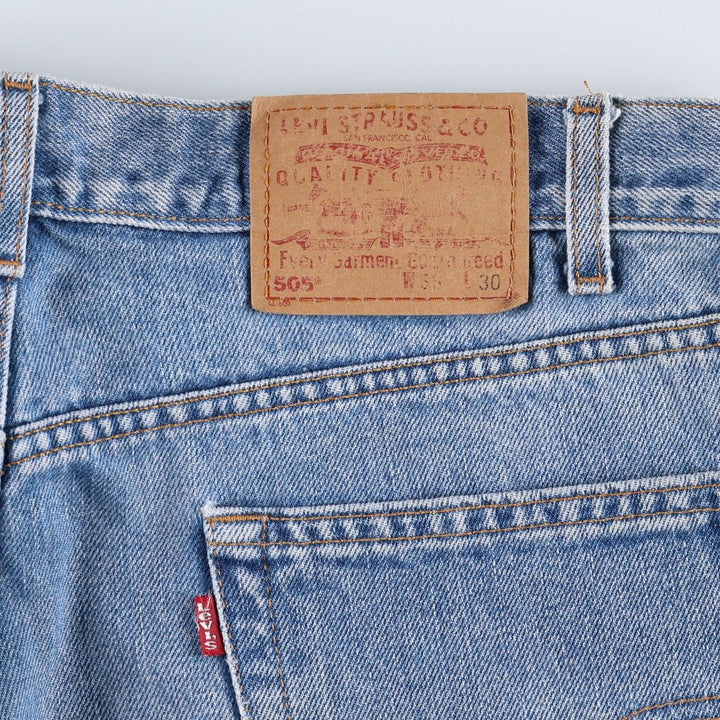 Levi's 505 Regular Fit Straight Leg Tapered Denim Pants, Men's Size W36 (approx.) cotton blue type Vintage Second Hand
