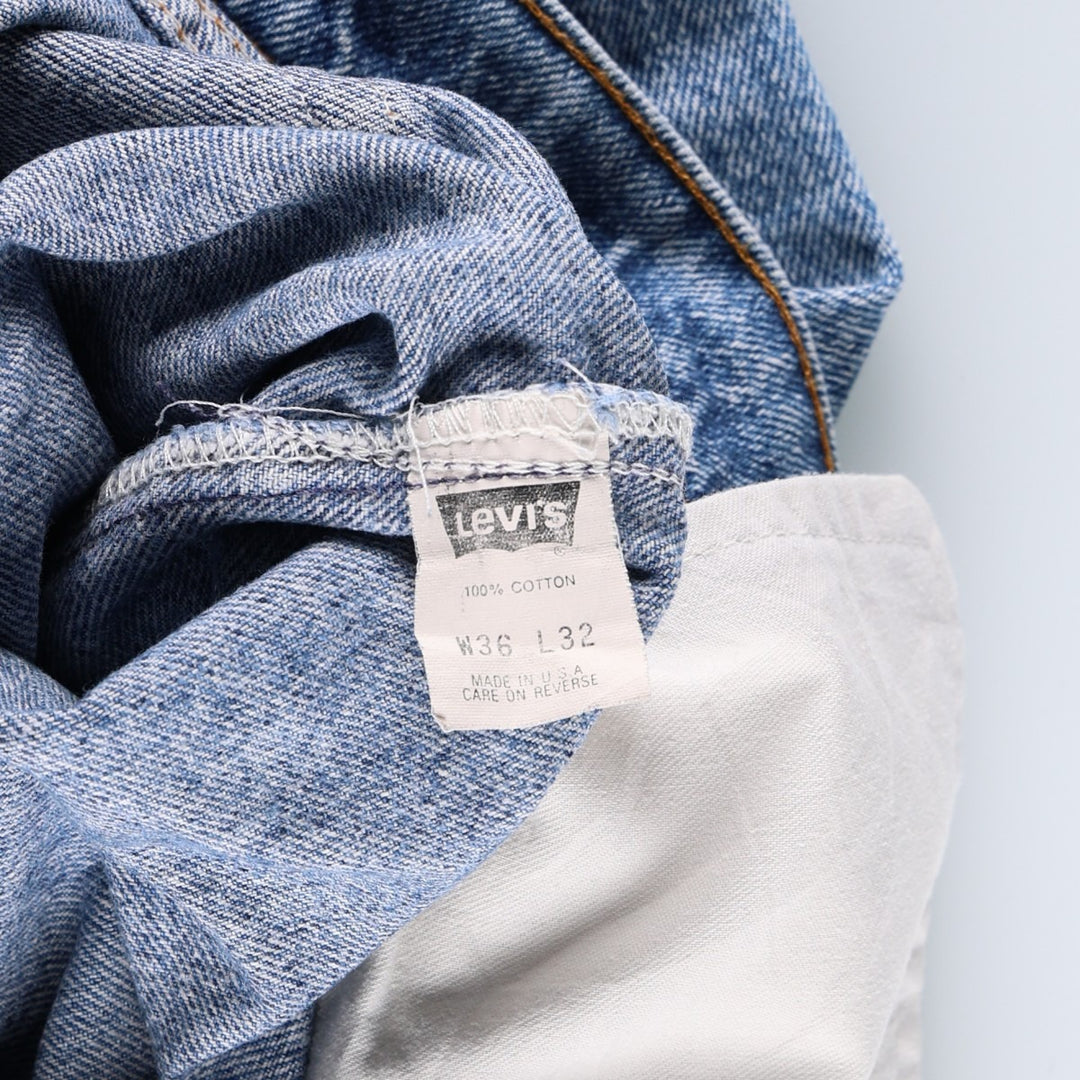 90'S Levi's 505 Tapered Denim Pants Made in USA Men's W35 Vintage cotton blue type Vintage Second Hand