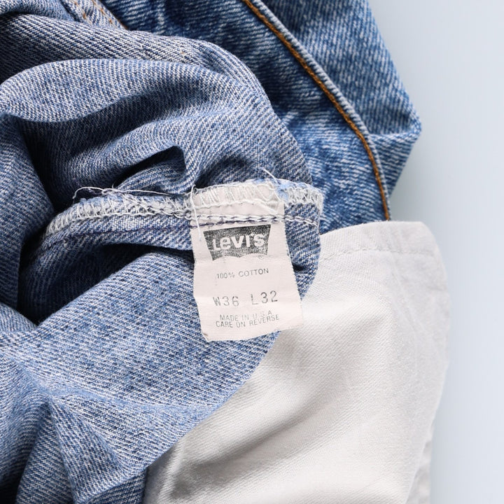 90'S Levi's 505 Tapered Denim Pants Made in USA Men's W35 Vintage cotton blue type Vintage Second Hand