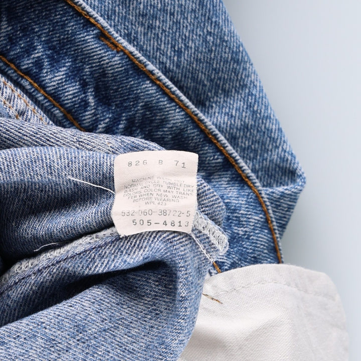 90'S Levi's 505 Tapered Denim Pants Made in USA Men's W35 Vintage cotton blue type Vintage Second Hand
