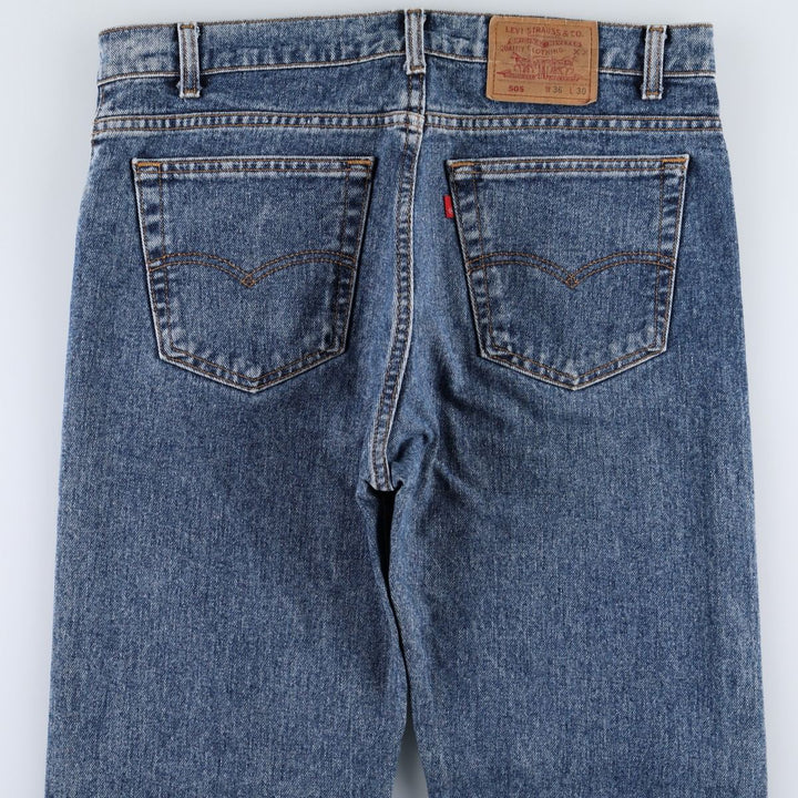 90'S Levi's 505-4891 Tapered Denim Pants, Made in USA, Men's, Size 36, Vintage cotton blue type Vintage Second Hand