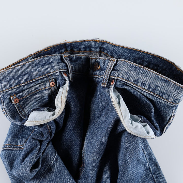 90'S Levi's 505-4891 Tapered Denim Pants, Made in USA, Men's, Size 36, Vintage cotton blue type Vintage Second Hand