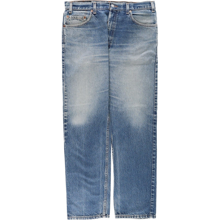 00'S Levi's 505 REGULAR FIT STRAIGHT LEG tapered denim pants made in USA, men's w36 equivalent cotton blue type Vintage Second Hand