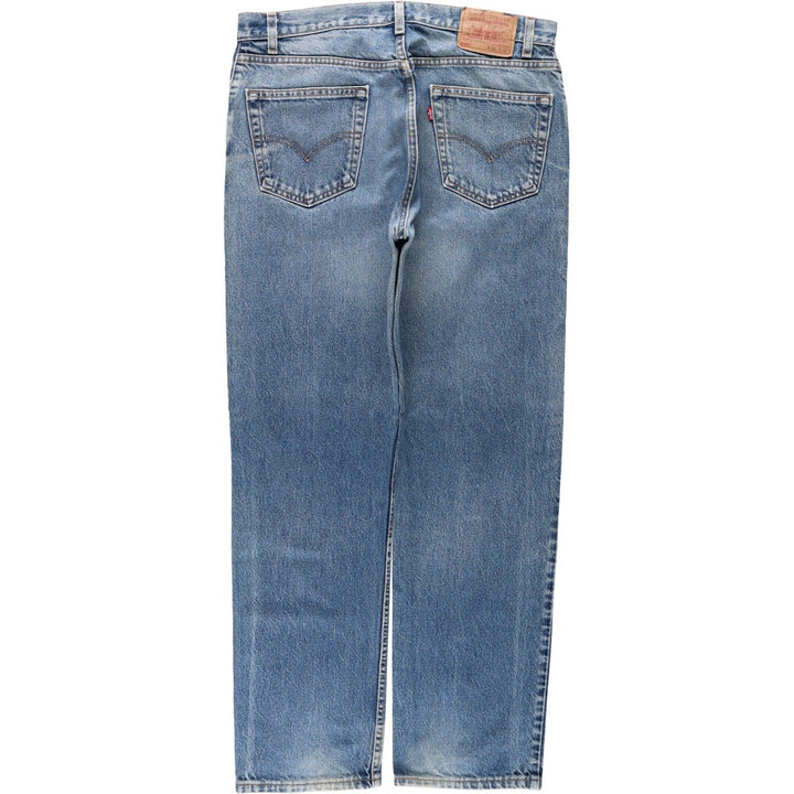 00'S Levi's 505 REGULAR FIT STRAIGHT LEG tapered denim pants made in USA, men's w36 equivalent cotton blue type Vintage Second Hand