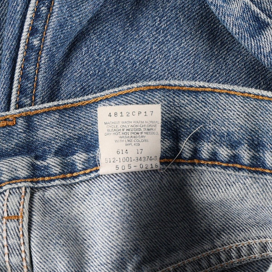 00'S Levi's 505 REGULAR FIT STRAIGHT LEG tapered denim pants made in USA, men's w36 equivalent cotton blue type Vintage Second Hand