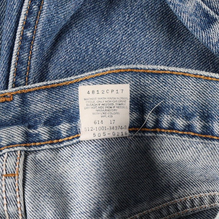 00'S Levi's 505 REGULAR FIT STRAIGHT LEG tapered denim pants made in USA, men's w36 equivalent cotton blue type Vintage Second Hand