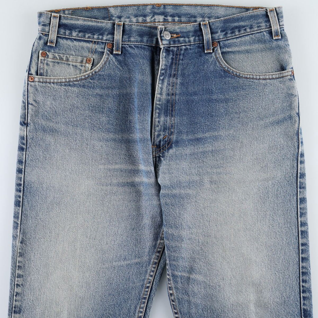 00'S Levi's 505 REGULAR FIT STRAIGHT LEG tapered denim pants made in USA, men's w36 equivalent cotton blue type Vintage Second Hand