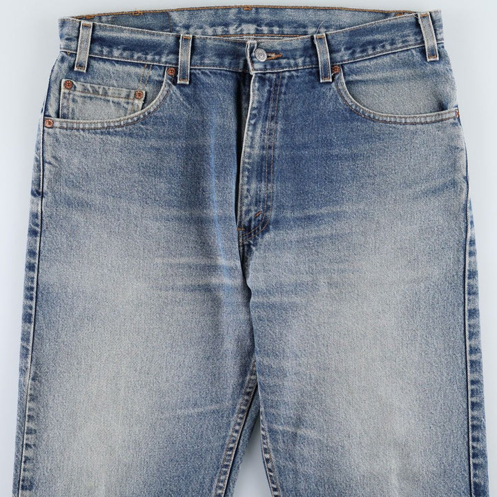 00'S Levi's 505 REGULAR FIT STRAIGHT LEG tapered denim pants made in USA, men's w36 equivalent cotton blue type Vintage Second Hand
