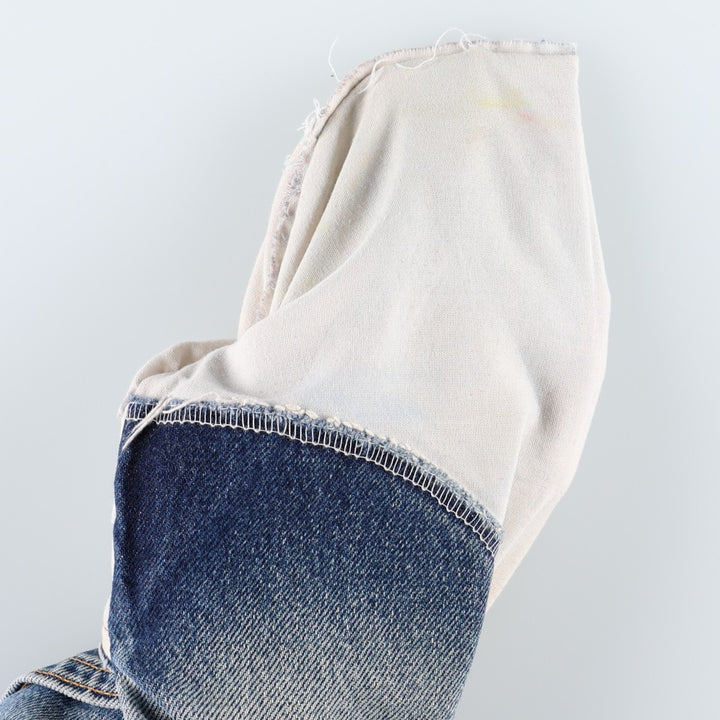 00'S Levi's 505 REGULAR FIT STRAIGHT LEG tapered denim pants made in USA, men's w36 equivalent cotton blue type Vintage Second Hand