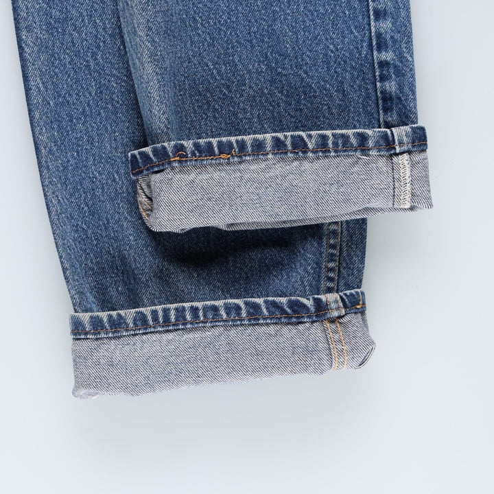 00'S Levi's 505 REGULAR FIT STRAIGHT LEG tapered denim pants made in USA, men's w36 equivalent cotton blue type Vintage Second Hand