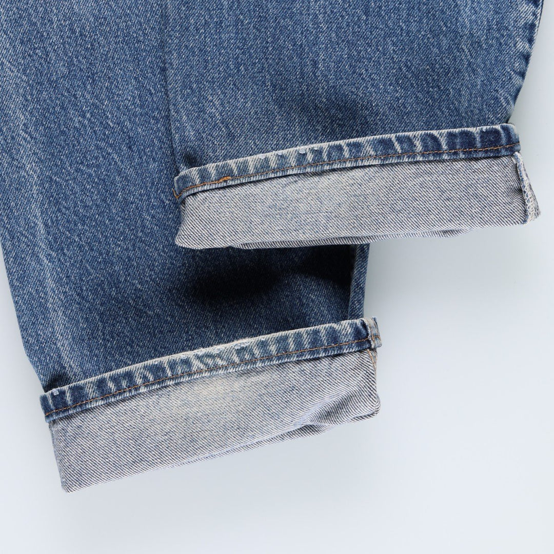 00'S Levi's 505 REGULAR FIT STRAIGHT LEG tapered denim pants made in USA, men's w36 equivalent cotton blue type Vintage Second Hand