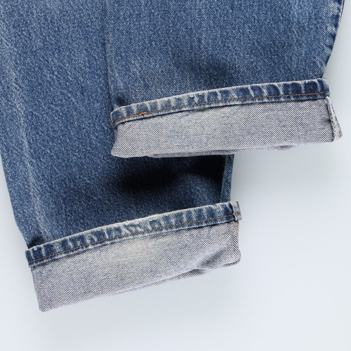 00'S Levi's 505 REGULAR FIT STRAIGHT LEG tapered denim pants made in USA, men's w36 equivalent cotton blue type Vintage Second Hand