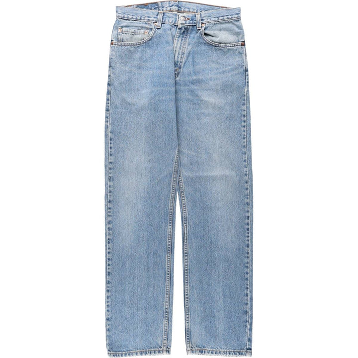 00'S Levi's 505 REGULAR FIT STRAIGHT LEG tapered denim pants made in USA, men's size w32 cotton blue type Vintage Second Hand