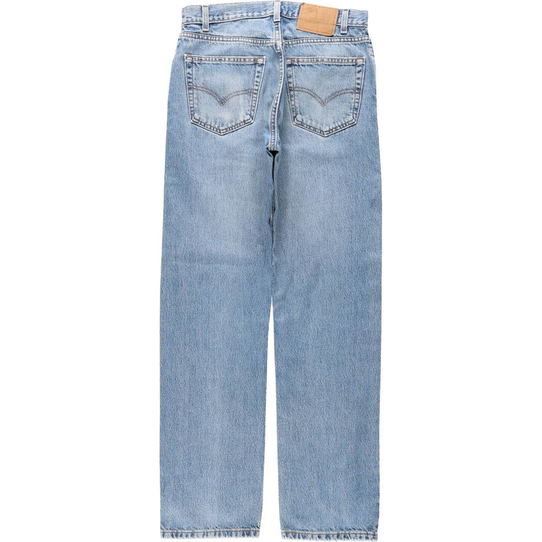 00'S Levi's 505 REGULAR FIT STRAIGHT LEG tapered denim pants made in USA, men's size w32 cotton blue type Vintage Second Hand