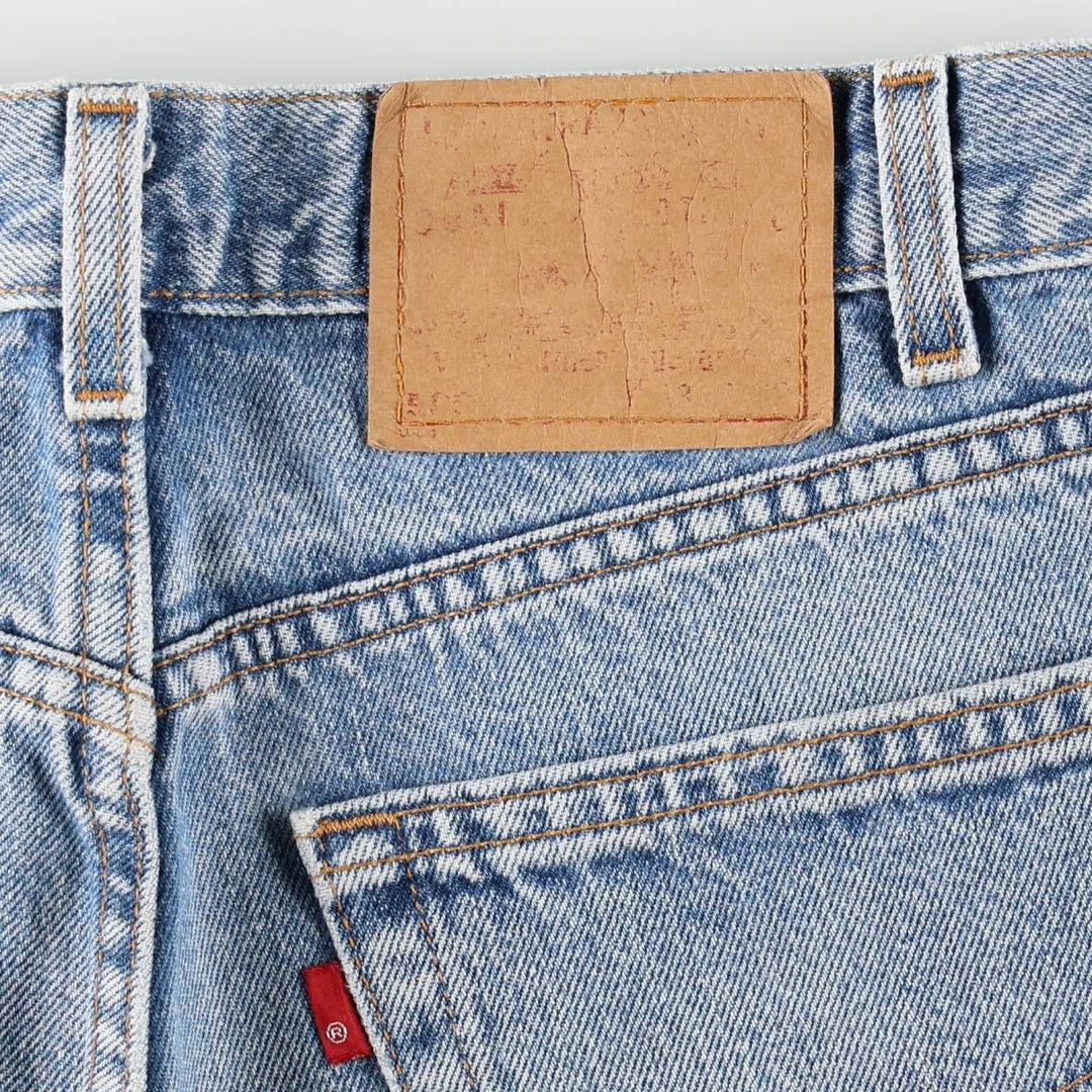 00'S Levi's 505 REGULAR FIT STRAIGHT LEG tapered denim pants made in USA, men's size w32 cotton blue type Vintage Second Hand
