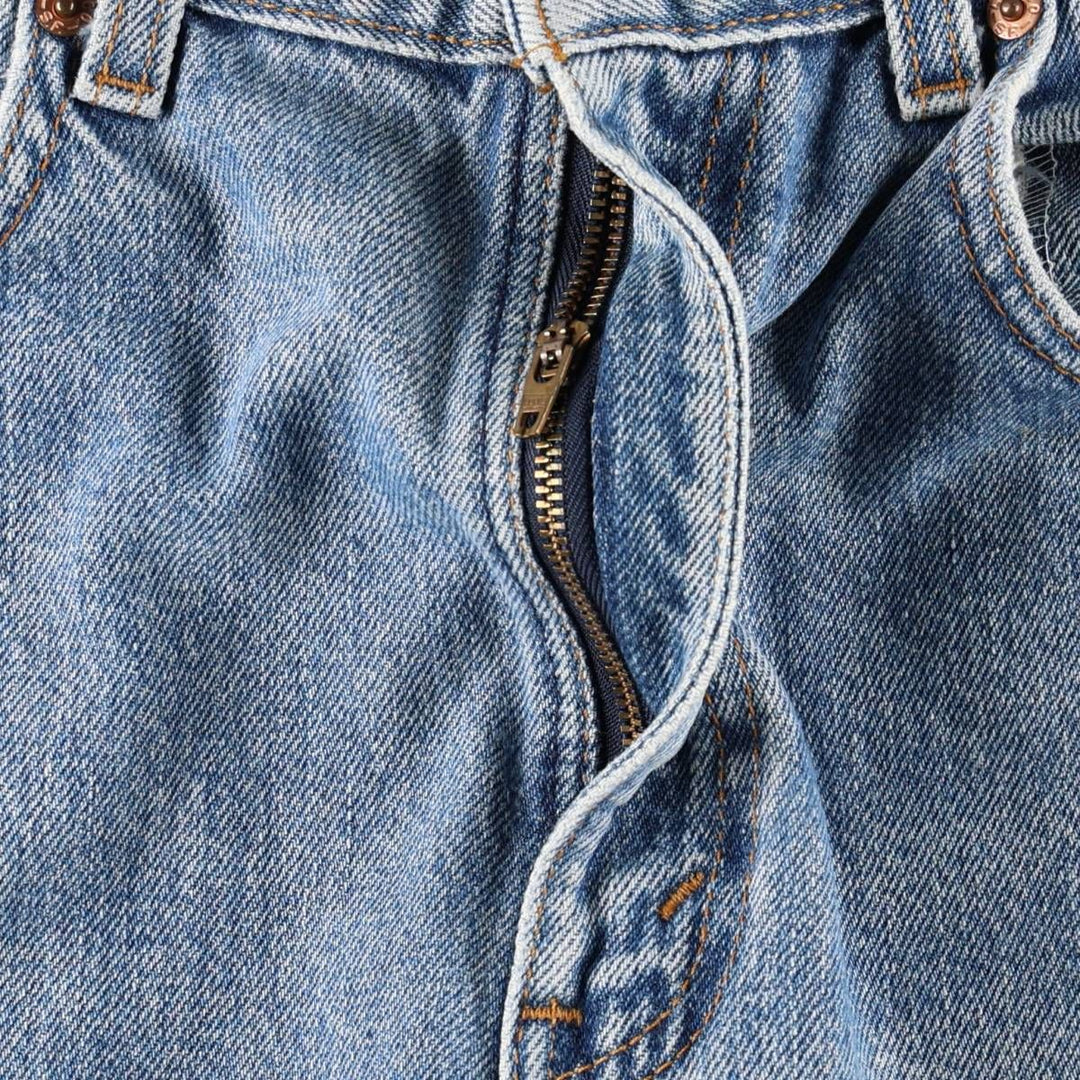 00'S Levi's 505 REGULAR FIT STRAIGHT LEG tapered denim pants made in USA, men's size w32 cotton blue type Vintage Second Hand