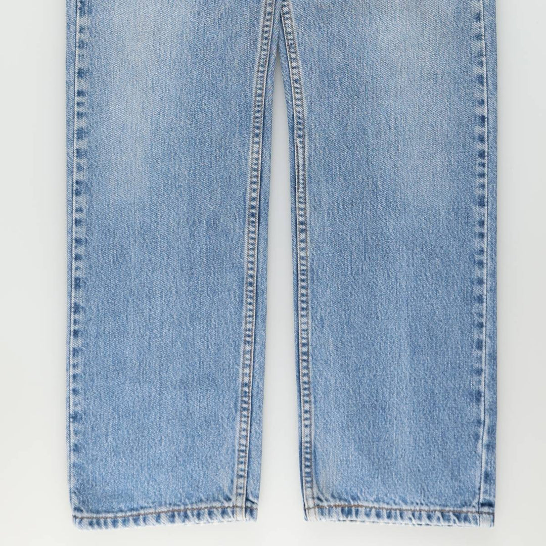 00'S Levi's 505 REGULAR FIT STRAIGHT LEG tapered denim pants made in USA, men's size w32 cotton blue type Vintage Second Hand