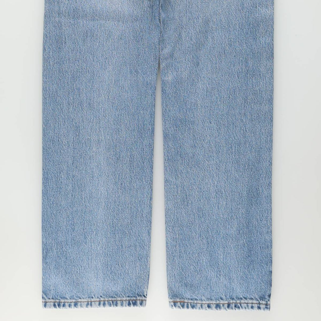 00'S Levi's 505 REGULAR FIT STRAIGHT LEG tapered denim pants made in USA, men's size w32 cotton blue type Vintage Second Hand