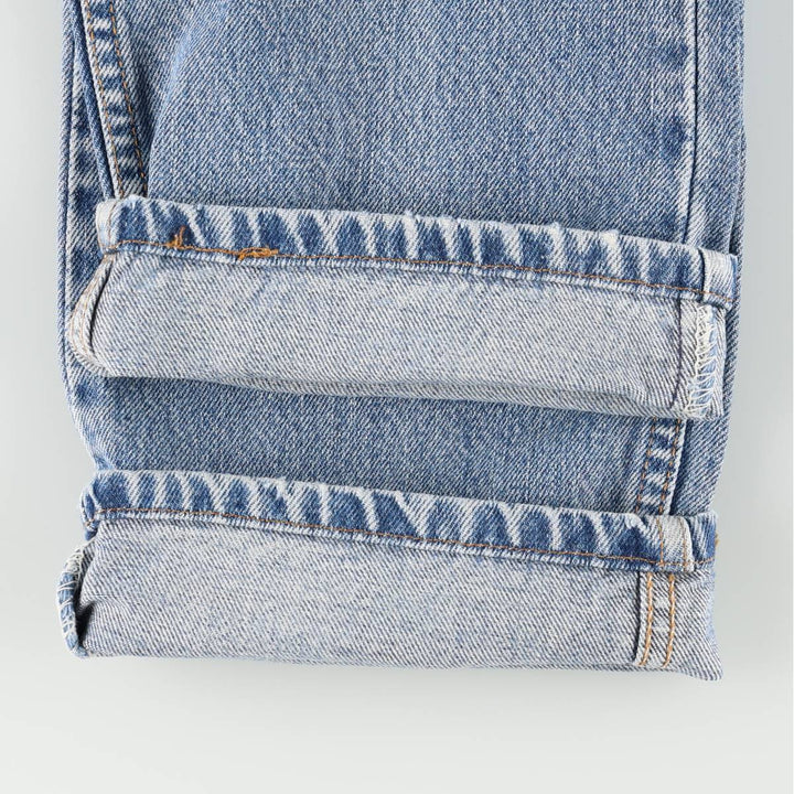 00'S Levi's 505 REGULAR FIT STRAIGHT LEG tapered denim pants made in USA, men's size w32 cotton blue type Vintage Second Hand