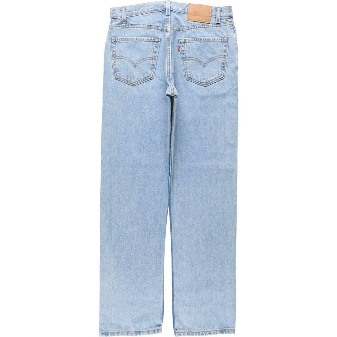 00'S Levi's 505 REGULAR FIT tapered denim pants made in USA, men's size w34 cotton blue type Vintage Second Hand