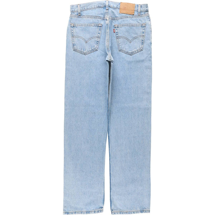 00'S Levi's 505 REGULAR FIT tapered denim pants made in USA, men's size w34 cotton blue type Vintage Second Hand