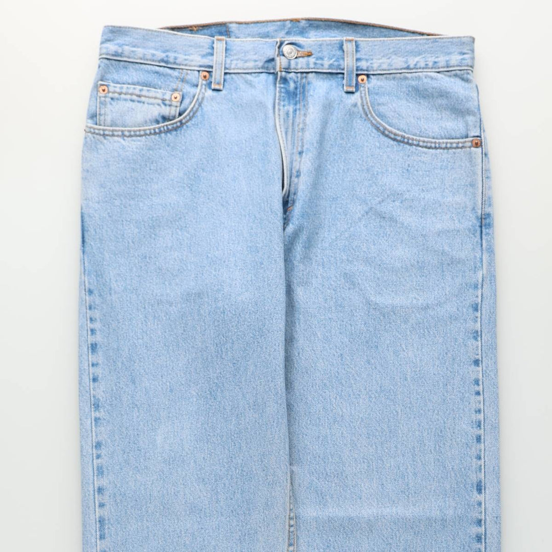 00'S Levi's 505 REGULAR FIT tapered denim pants made in USA, men's size w34 cotton blue type Vintage Second Hand