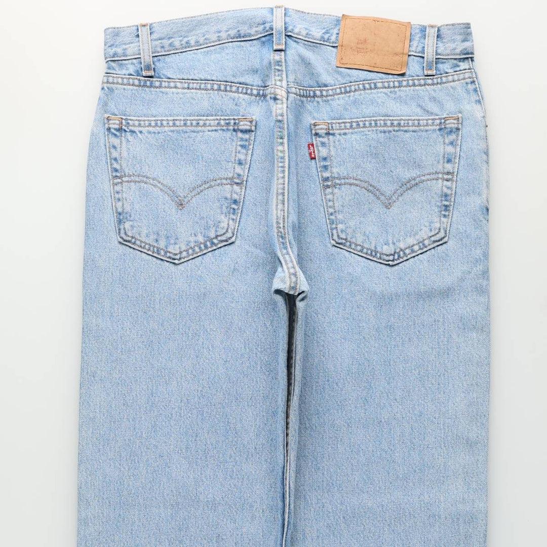00'S Levi's 505 REGULAR FIT tapered denim pants made in USA, men's size w34 cotton blue type Vintage Second Hand