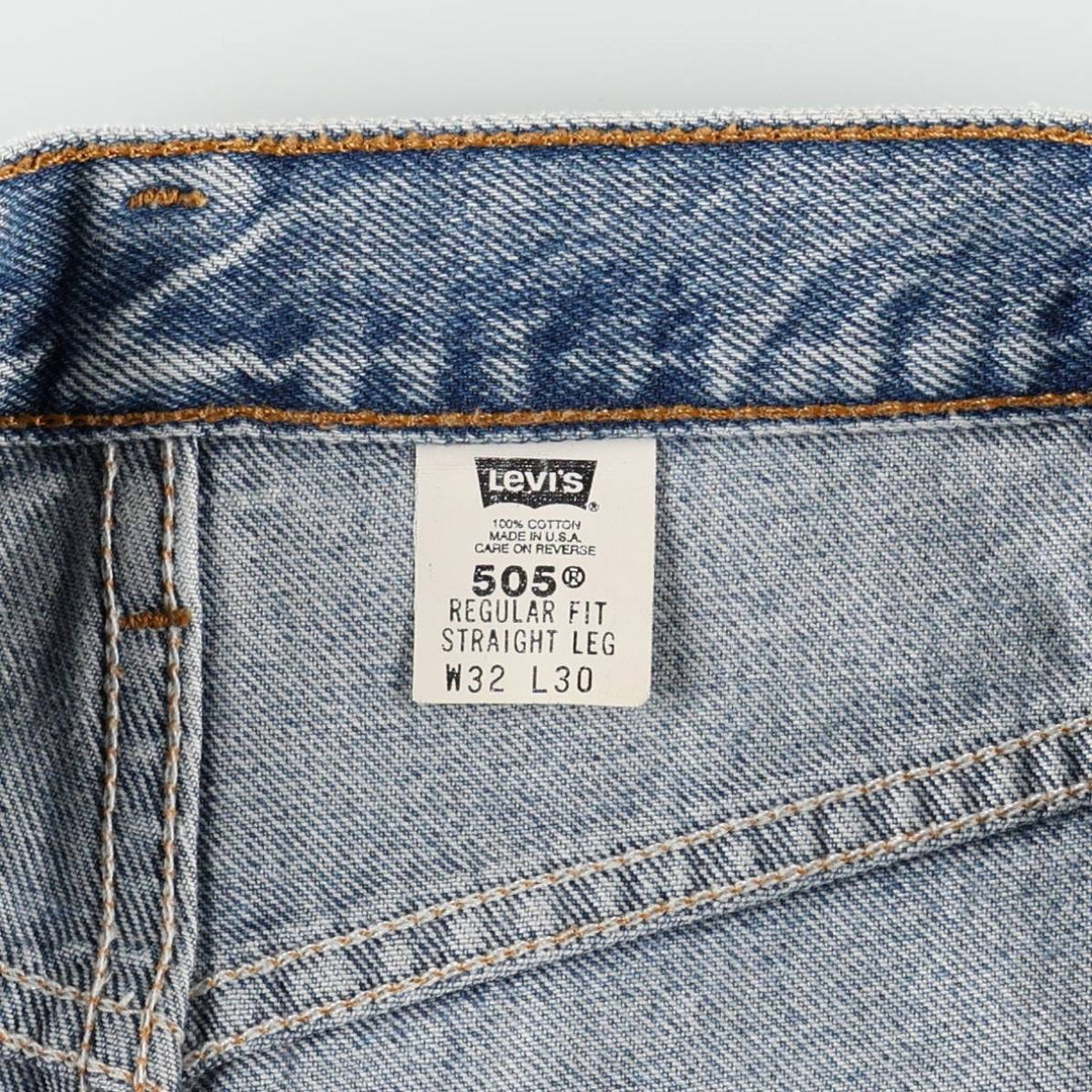 90'S Levi's 505 Tapered Denim Pants, Made in USA, Men's, Size W31, Vintage cotton blue type Vintage Second Hand