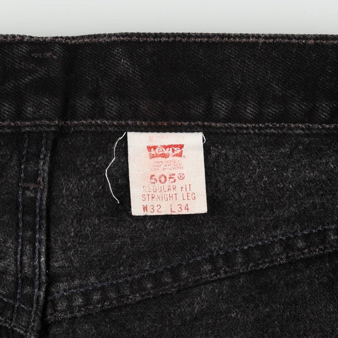 90'S Levi's 505 Tapered Denim Pants, Men's, Size W32, Vintage cotton black type Vintage Second Hand