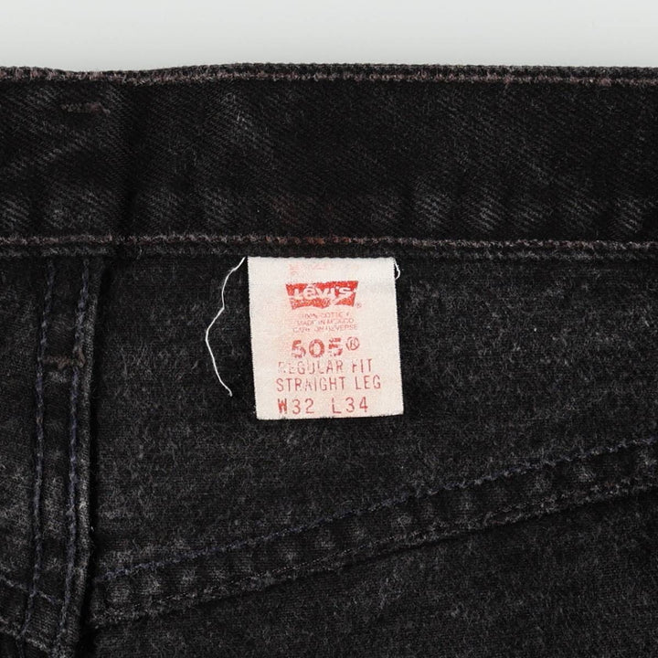90'S Levi's 505 Tapered Denim Pants, Men's, Size W32, Vintage cotton black type Vintage Second Hand