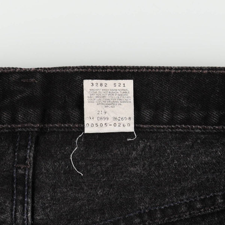 90'S Levi's 505 Tapered Denim Pants, Men's, Size W32, Vintage cotton black type Vintage Second Hand