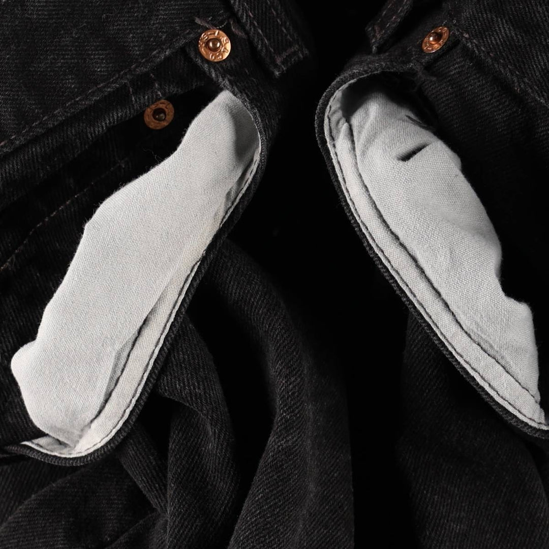 90'S Levi's 505 Tapered Denim Pants, Men's, Size W32, Vintage cotton black type Vintage Second Hand