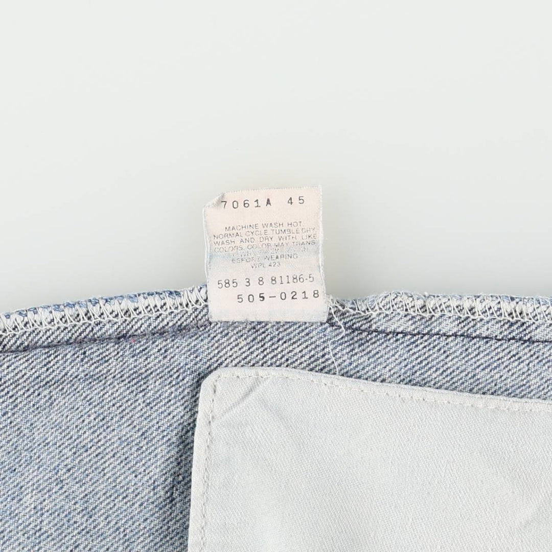 1990'S Levi's 505-0218 Tapered Denim Pants, Made in USA, Men's W35 (approx.), Vintage cotton blue type Vintage Second Hand