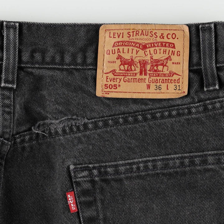 90'S Levi's 505 Tapered Denim Pants, Men's W35 (approx.), Vintage cotton black type Vintage Second Hand