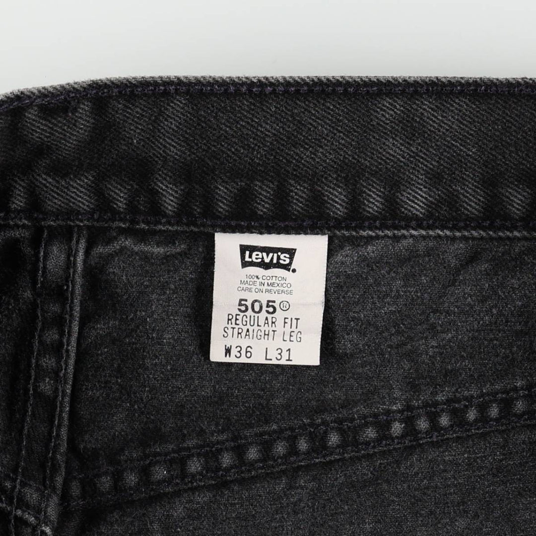 90'S Levi's 505 Tapered Denim Pants, Men's W35 (approx.), Vintage cotton black type Vintage Second Hand