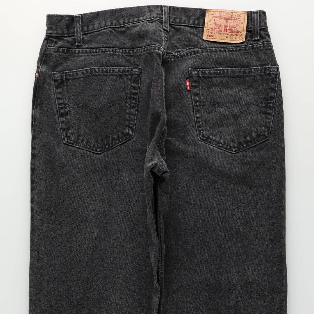 90'S Levi's 505 Tapered Denim Pants, Men's W35 (approx.), Vintage cotton black type Vintage Second Hand